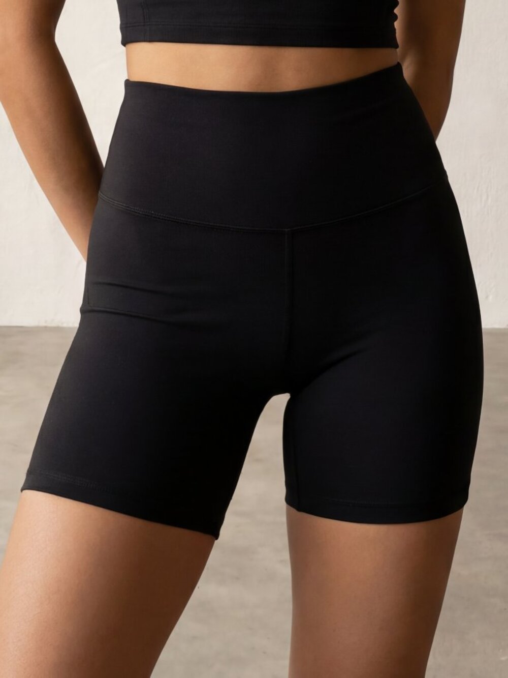 Premium High-Rise Bike Shorts | Buttery Soft | Black